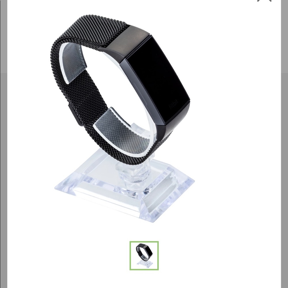 NWT Fitbit charge 3 mesh black band
